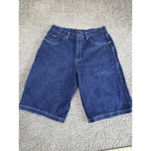Vintage FUBU Denim Cargo Shorts Mens 38 Jorts Blue 14 In Inseam Relaxed Fit